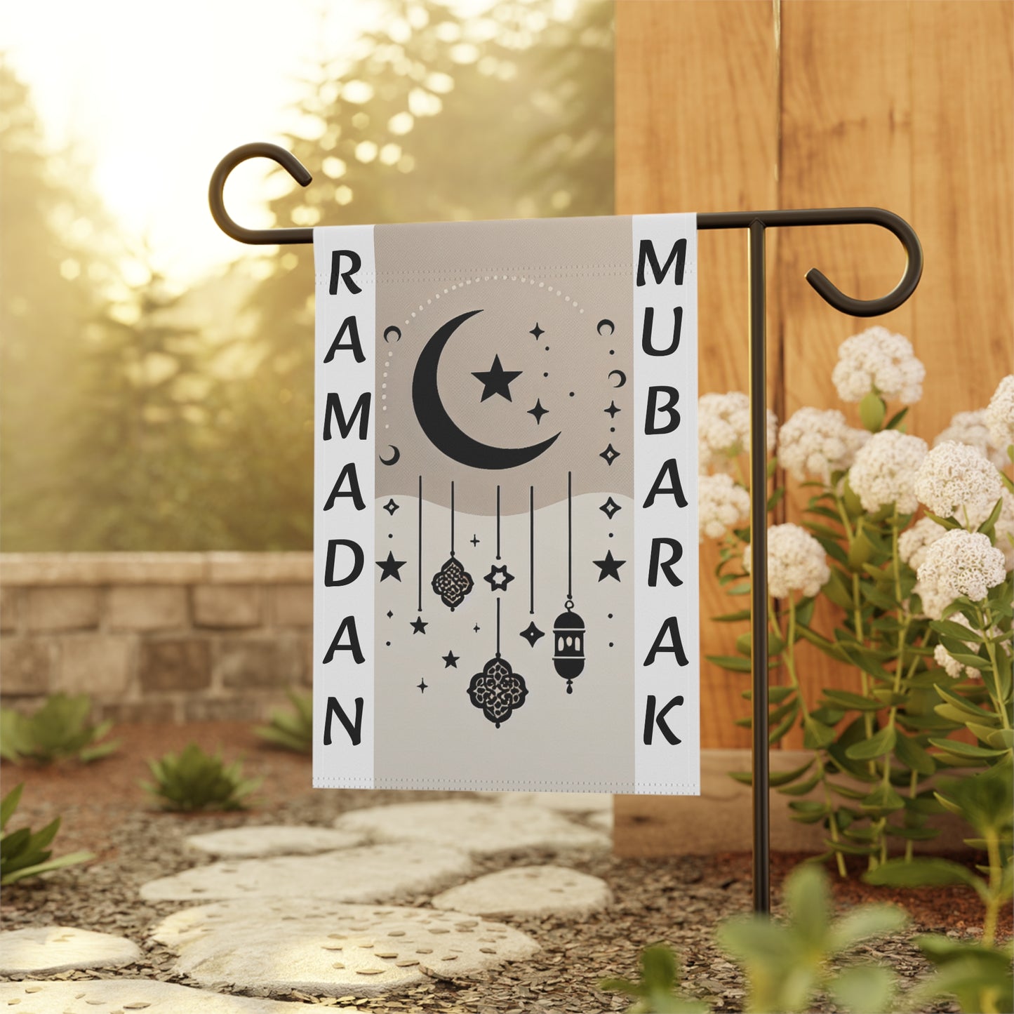 Garden Banner Ramadan Mubarak Minimalist Design