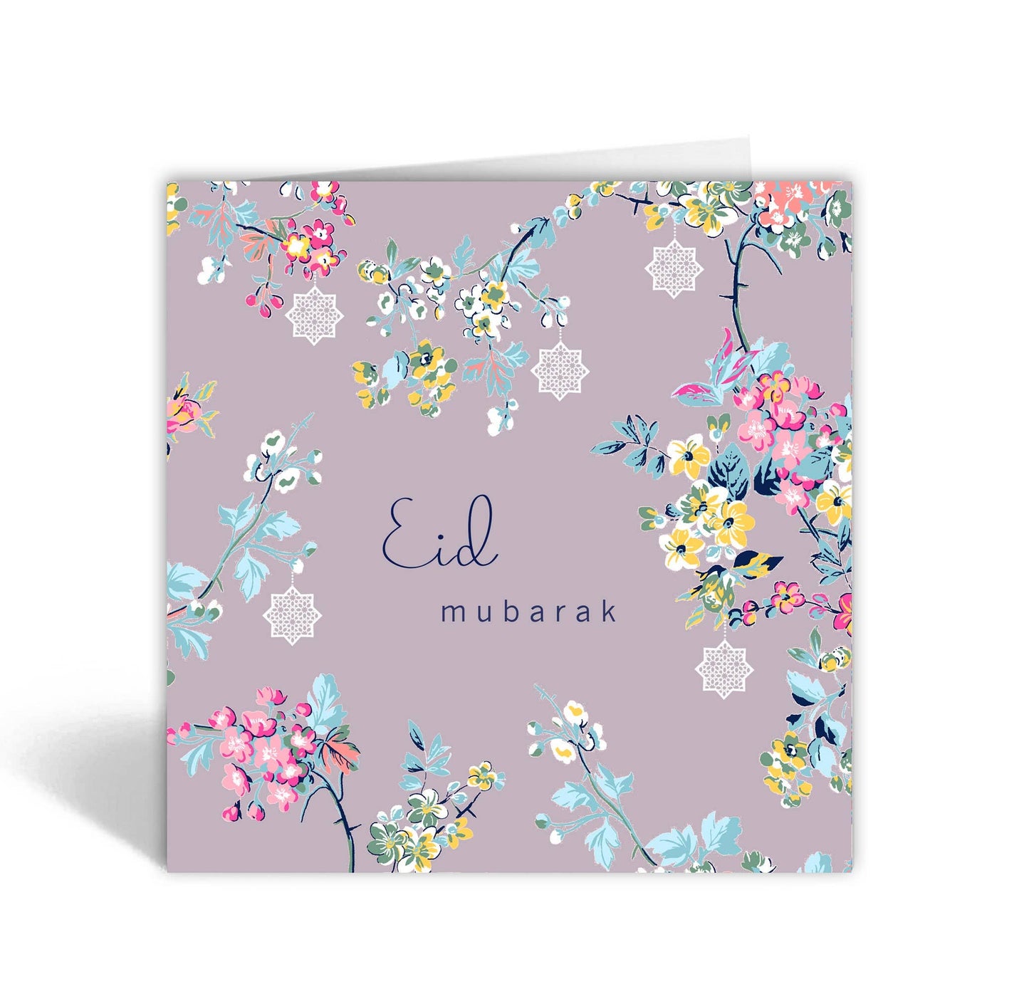 Eid Mubarak Card Blossoms Lilac - SK 04