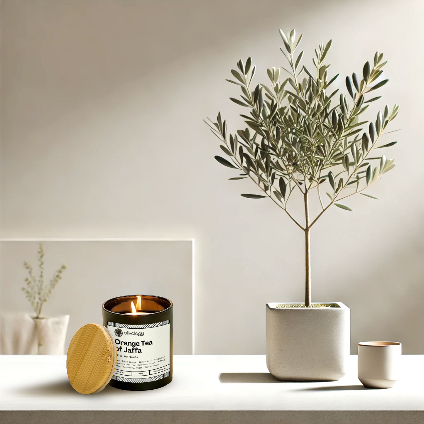 Orange Tea of Jaffa — Handmade Olive Wax Candle