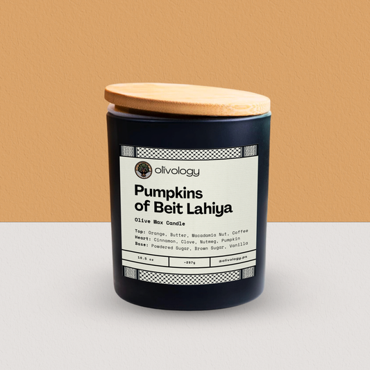 Pumpkins of Beit Lahiya — Handmade Olive Wax Candle