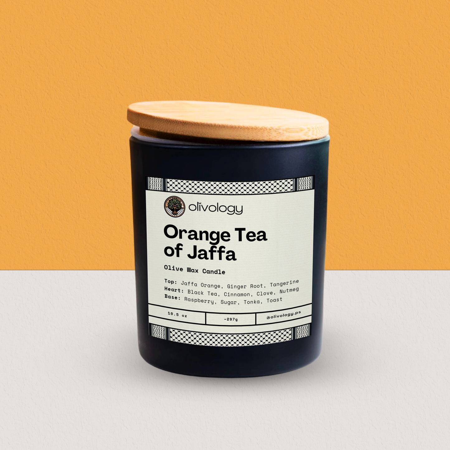 Orange Tea of Jaffa — Handmade Olive Wax Candle