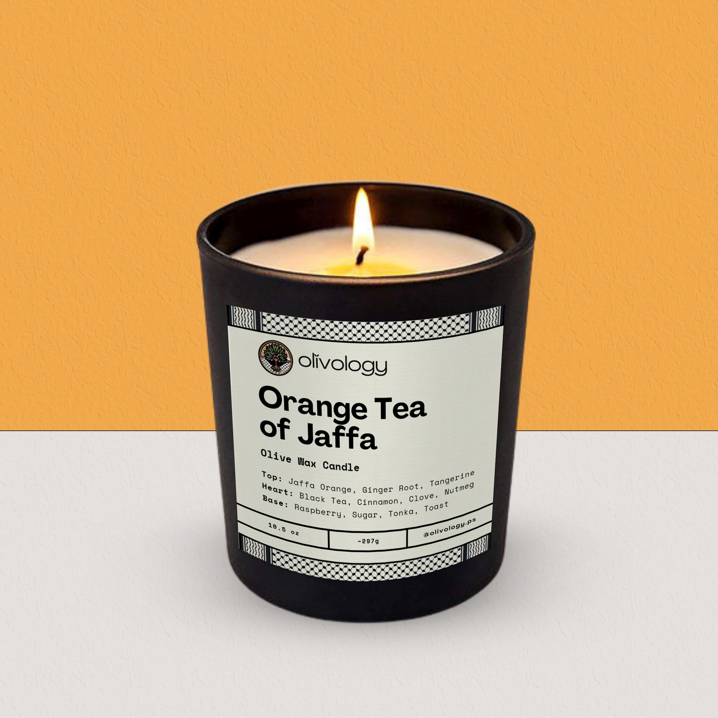 Orange Tea of Jaffa — Handmade Olive Wax Candle